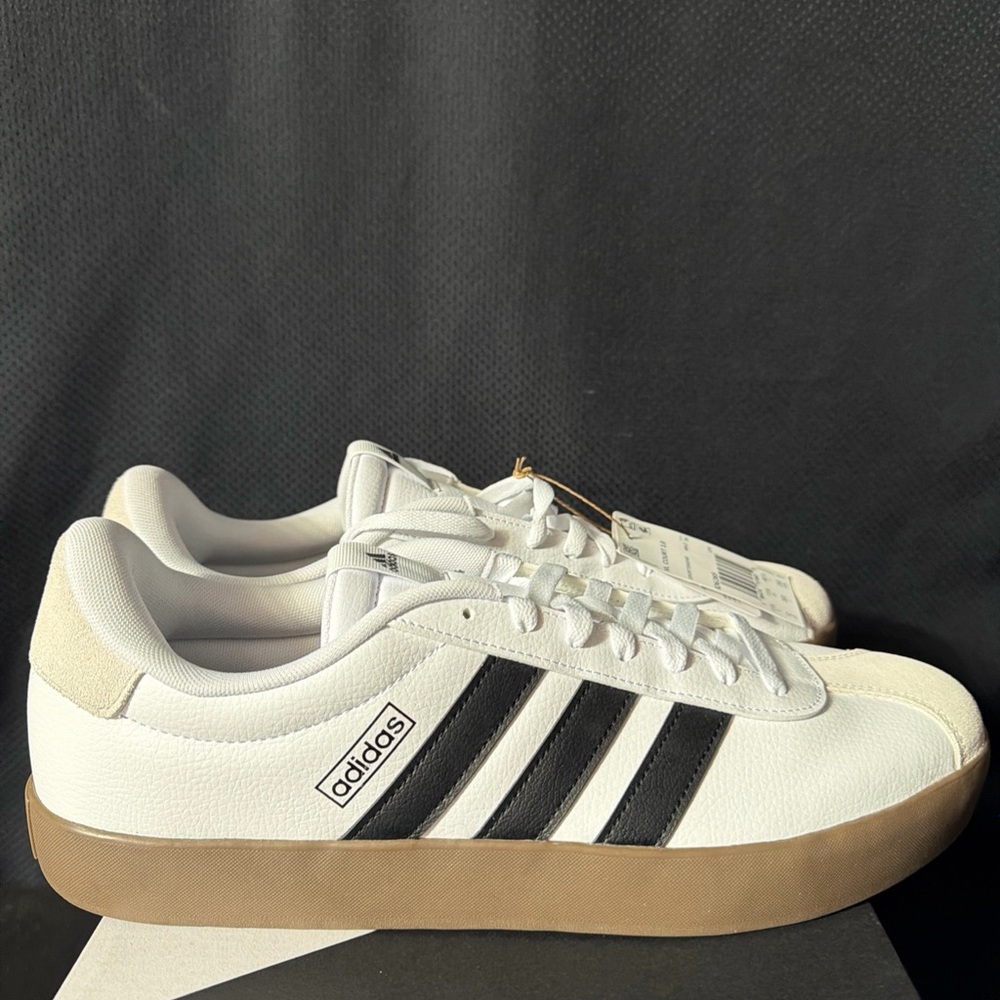 Adidas VL Court 3.0 Skateboarding Shoes Men's Sz 12 Sneakers White Skate